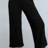 Discount Dear-Lover Mineral Wash Exposed Seam Wide Leg Pants Black