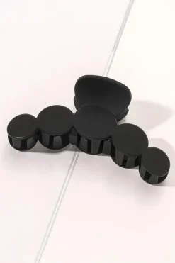 Online Dear-Lover Minimalist 5 Circles Frosted Hair Claw Clip Black