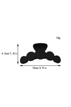 Online Dear-Lover Minimalist 5 Circles Frosted Hair Claw Clip Black