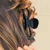 Outlet Dear-Lover Minimalist Wave Shape Matte Hair Claw Clip Black