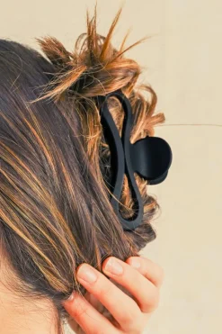 Outlet Dear-Lover Minimalist Wave Shape Matte Hair Claw Clip Black