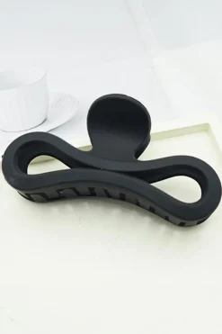 Outlet Dear-Lover Minimalist Wave Shape Matte Hair Claw Clip Black