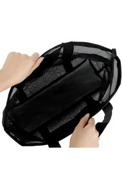 Hot Dear-Lover Multi-pocket Large Mesh Tote Bag Black