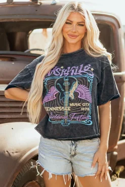 Best Dear-Lover Nashville Tennessee Graphic Mineral Washed Vintage Tee Black