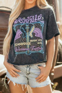 Best Dear-Lover Nashville Tennessee Graphic Mineral Washed Vintage Tee Black