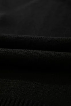 Clearance Dear-Lover Open Knit Drop Shoulder Sweater Cardigan Black