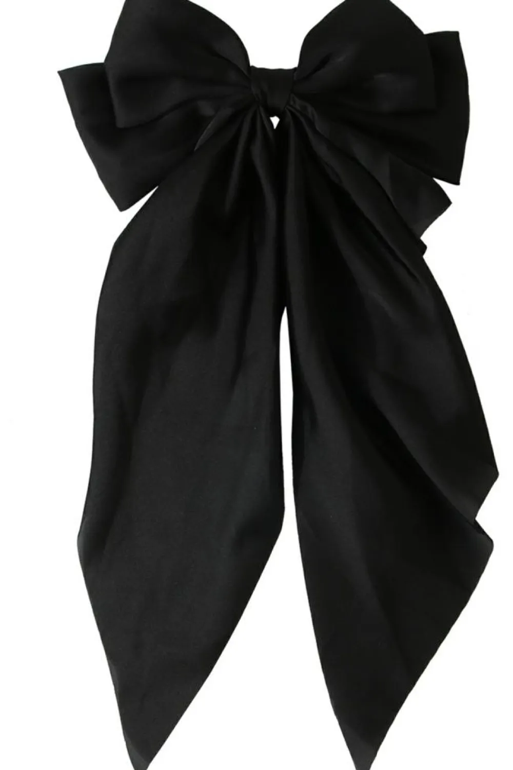 Outlet Dear-Lover Oversized Ribbon Bowknot Satin Hair Clip Black