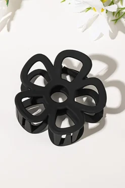 New Dear-Lover 2pcs Hollow-out Flower Shape Hair Clip Black