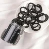 Online Dear-Lover 50pcs/box Solid Simple High Elastic Hair Ties Black