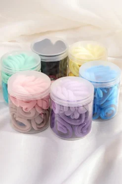 Online Dear-Lover 50pcs/box Solid Simple High Elastic Hair Ties Black