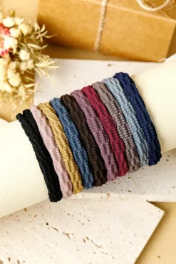 Sale Dear-Lover 10pcs/pack Elastic Textured Hair Tie Black