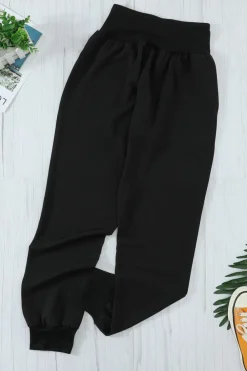 Clearance Dear-Lover Pocketed Casual Joggers Black