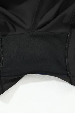 Fashion Dear-Lover Pocketed Wide Waistband Swim Shorts Black
