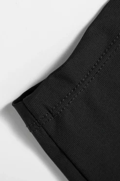Fashion Dear-Lover Pocketed Wide Waistband Swim Shorts Black