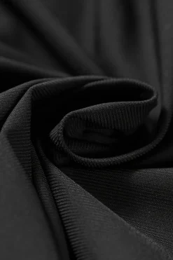 Fashion Dear-Lover Pocketed Wide Waistband Swim Shorts Black
