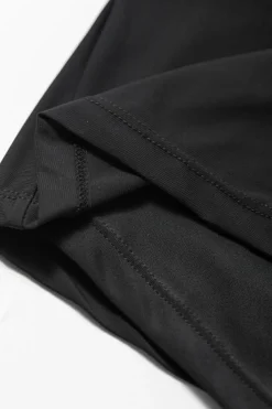 Fashion Dear-Lover Pocketed Wide Waistband Swim Shorts Black