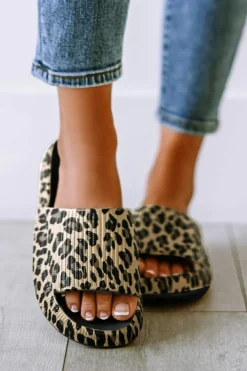 Discount Dear-Lover Print Thick Sole Slip On Slippers Black