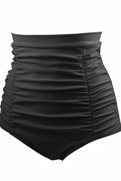 Sale Dear-Lover Purple Retro High Waisted Swim Short Black