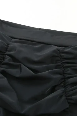 Sale Dear-Lover Purple Retro High Waisted Swim Short Black