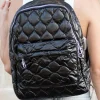 Fashion Dear-Lover Quilted Large Capacity Functional Backpack Black