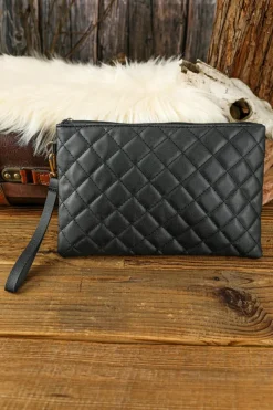 Discount Dear-Lover Quilted Leather Wallet Bag Black