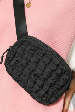 Outlet Dear-Lover Quilted Puffer Belt Bag Fanny Pack Black