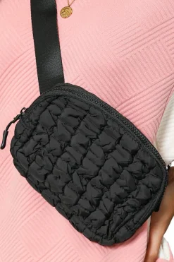 Outlet Dear-Lover Quilted Puffer Belt Bag Fanny Pack Black