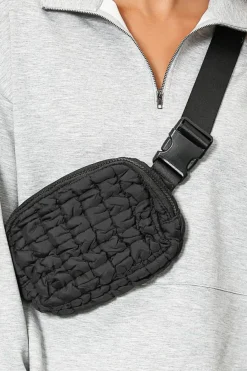 Outlet Dear-Lover Quilted Puffer Belt Bag Fanny Pack Black