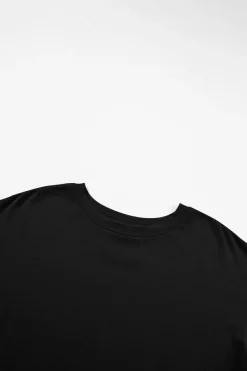 Online Dear-Lover Raw Seam Patchwork Drop Shoulder Oversize T Shirt Black