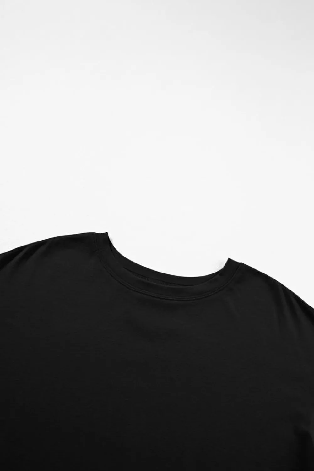 Online Dear-Lover Raw Seam Patchwork Drop Shoulder Oversize T Shirt Black
