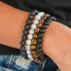 Sale Dear-Lover Retro Beaded Crystal 4pcs Bracelet Set Black