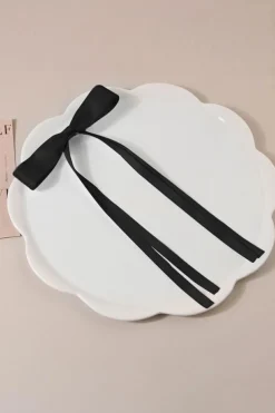 New Dear-Lover Ribbon Bowknot Hair Clip Black