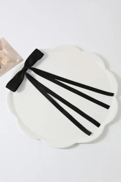 New Dear-Lover Ribbon Bowknot Hair Clip Black