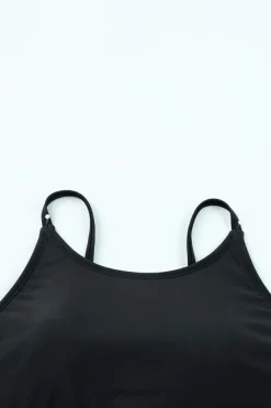 Outlet Dear-Lover Rose Leopard Mesh Trim 2pcs Bikini Swimsuit Black