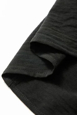 Online Dear-Lover Ruffle Short Sleeve Shirred Peplum Top Black