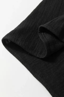 Outlet Dear-Lover Ruffled Shoulder V Neck Shift Tank Top Black