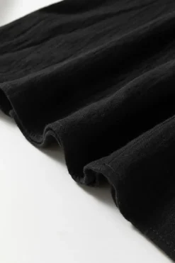 Outlet Dear-Lover Ruffled Shoulder V Neck Shift Tank Top Black