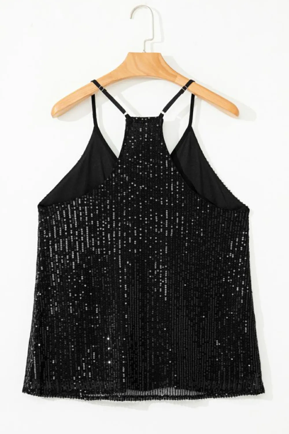 Sale Dear-Lover Sequin Racerback Tank Black