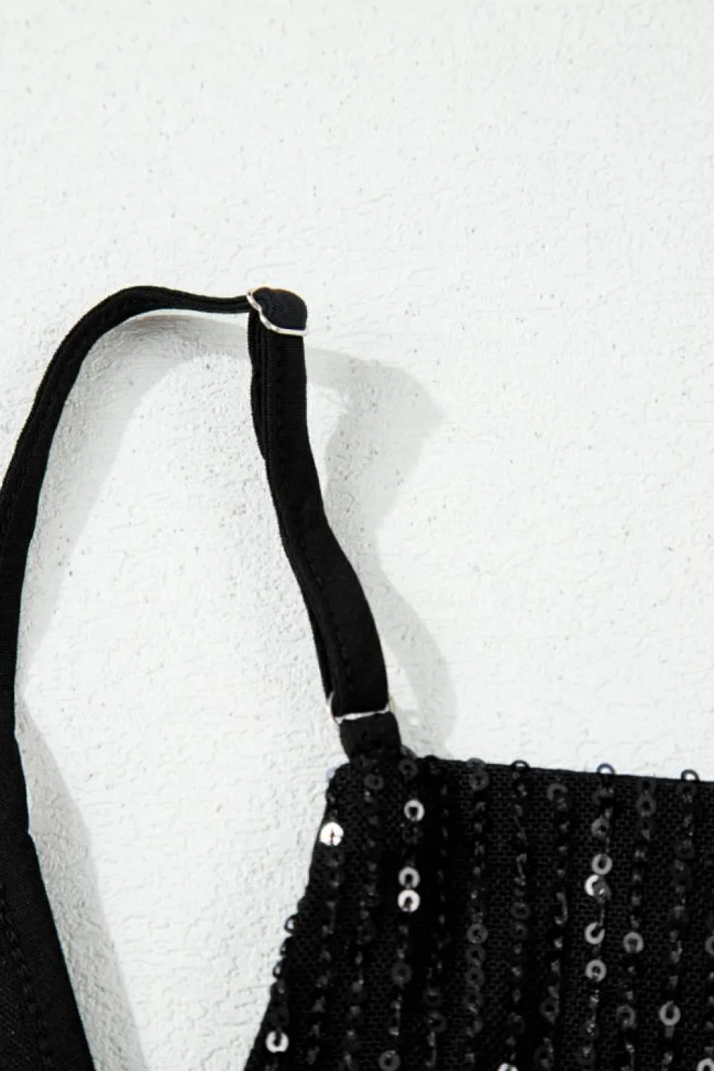 Sale Dear-Lover Sequin Racerback Tank Black