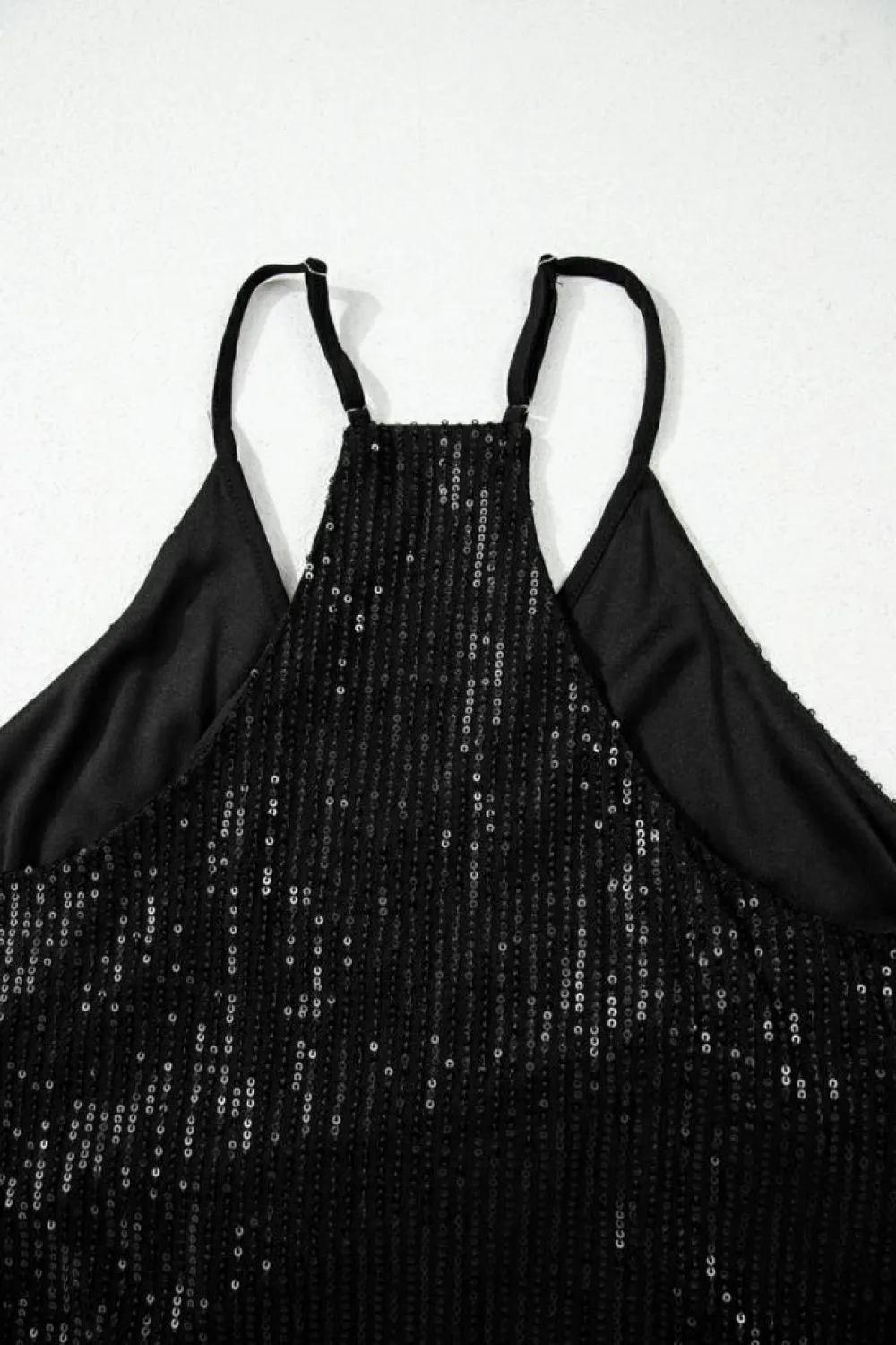 Sale Dear-Lover Sequin Racerback Tank Black