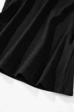 Discount Dear-Lover Sexy V Neck Ribbed Knit Sleeveless Top Black