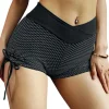 Sale Dear-Lover Side Drawstring Anti Cellulite High Waist Scrunch Butt Lift Shorts Black