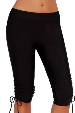 New Dear-Lover Side Drawstring Rash Guard Boardshort Black