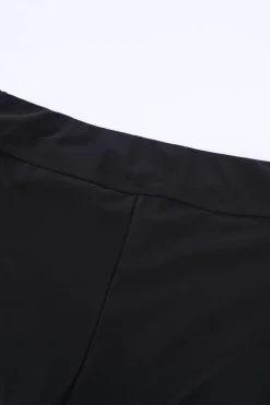 New Dear-Lover Side Drawstring Rash Guard Boardshort Black