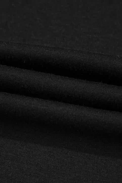 Outlet Dear-Lover Solid Asymmetrical Neck Loose Casual T-Shirt Black