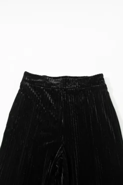 Discount Dear-Lover Solid Color High Waist Flare Corduroy Pants Black