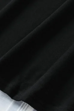 Fashion Dear-Lover Solid Color V Neck Long Sleeve Knit Top Black