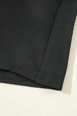 Discount Dear-Lover Solid Ruffle Trim Sleeveless Top Black