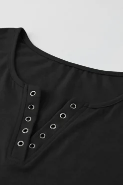 Best Dear-Lover Solid Slim-fit V Neck Tank Top Black