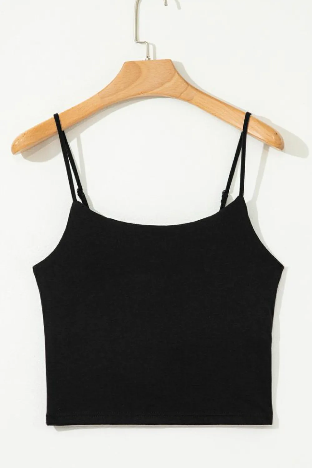Discount Dear-Lover Spaghetti Strap Skinny Fit Cropped Tank Top Black
